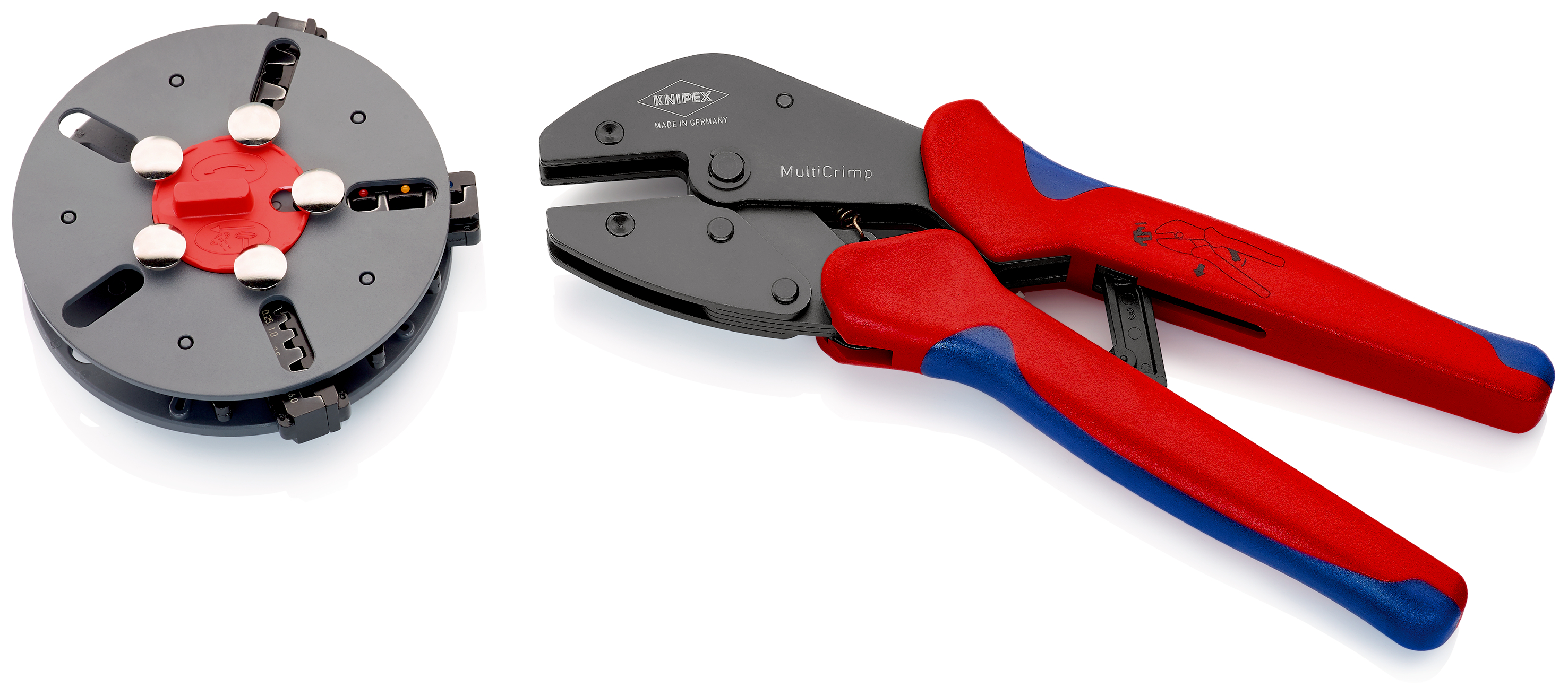 KNIPEX MultiCrimp® Lever Action Crimping Pliers with changer magazine 