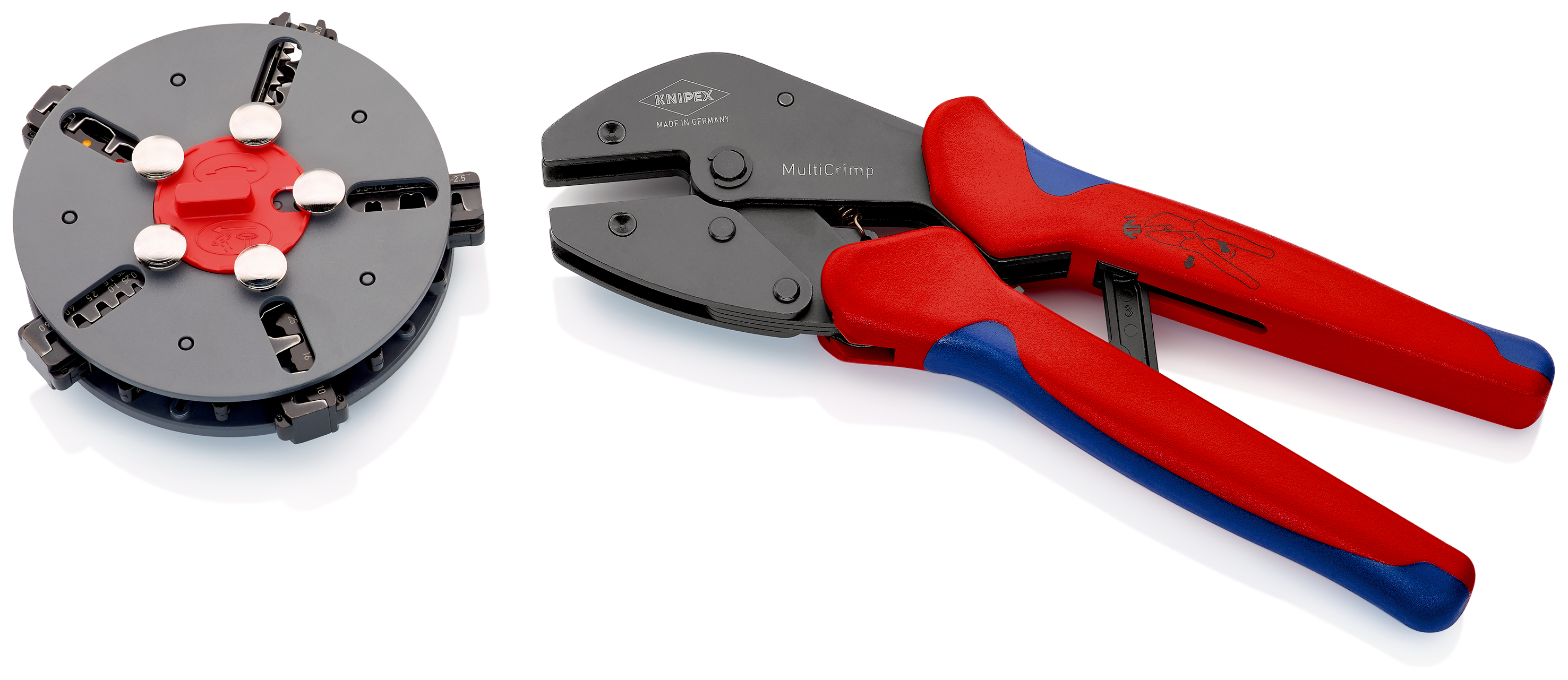 KNIPEX MultiCrimp® Lever Action Crimping Pliers with changer magazine 