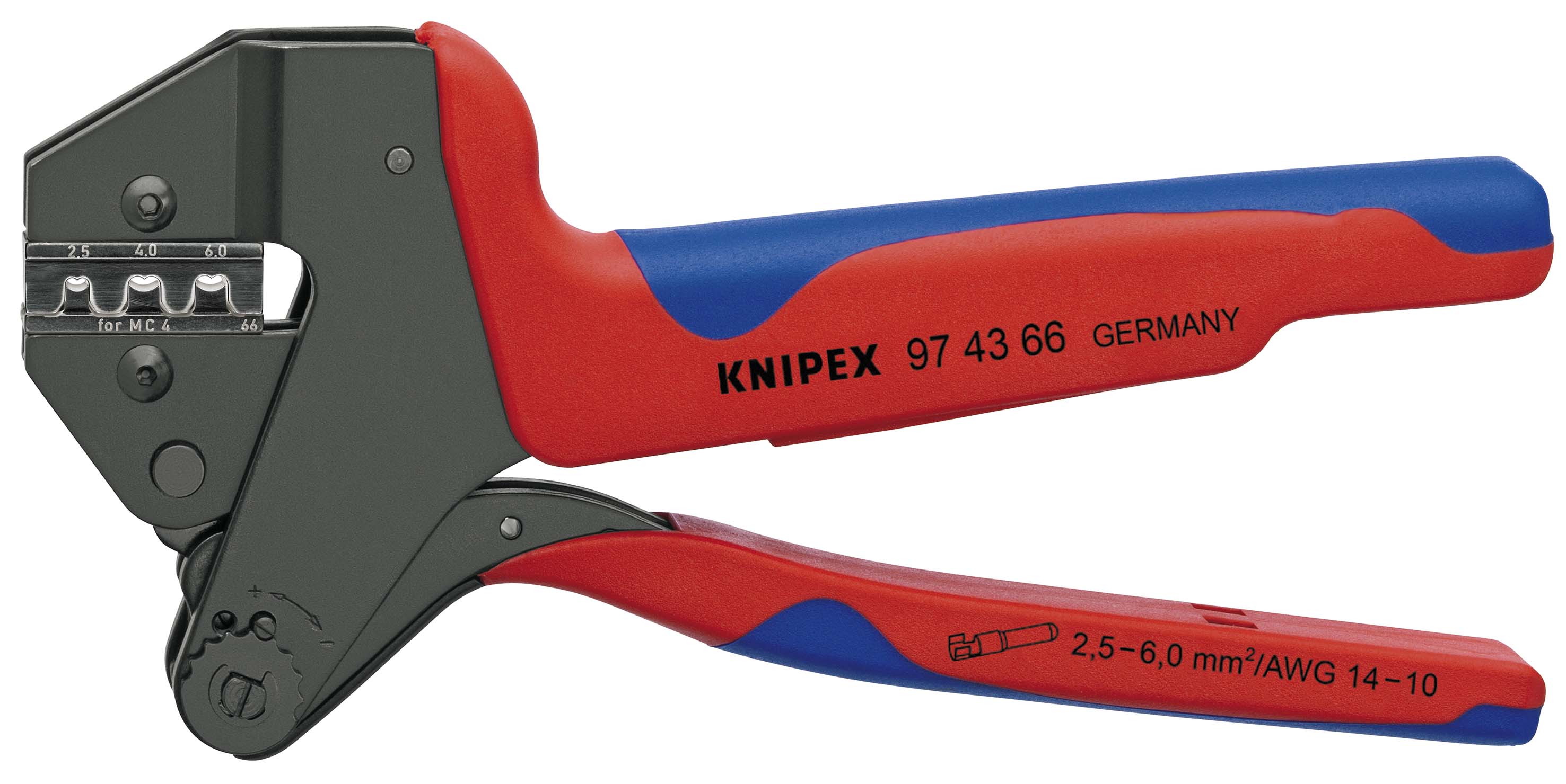 Crimp System Pliers  MC4 & MC4 EVO2 for exchangeable crimping dies for MC4 Multi-Connect connectors (up to 6 mm²)