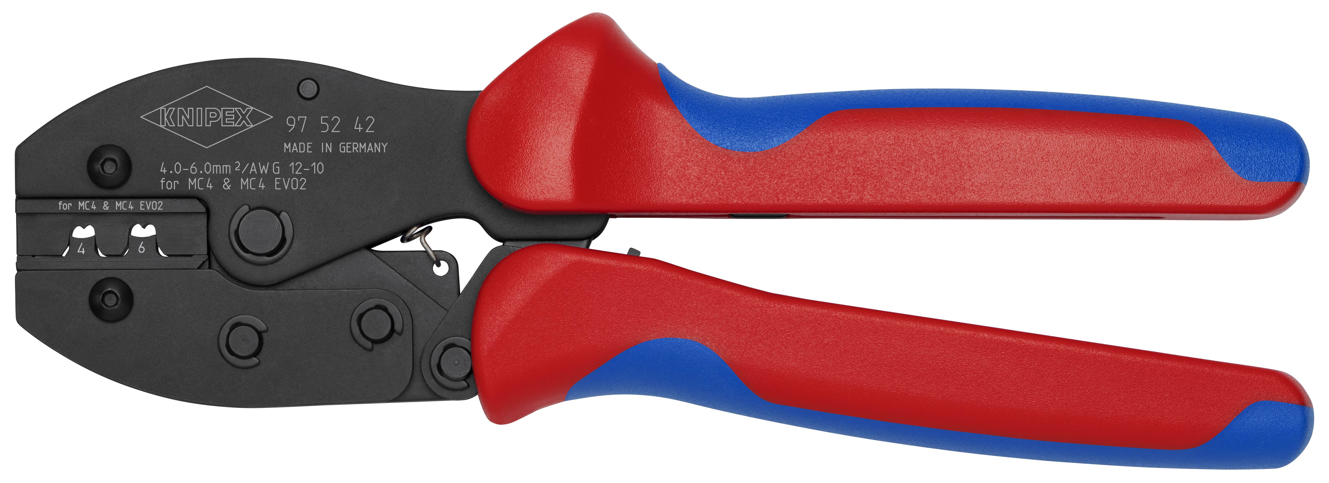 KNIPEX PreciForce® Crimping pliers for MC4/MC4 EVO 2 connectors 