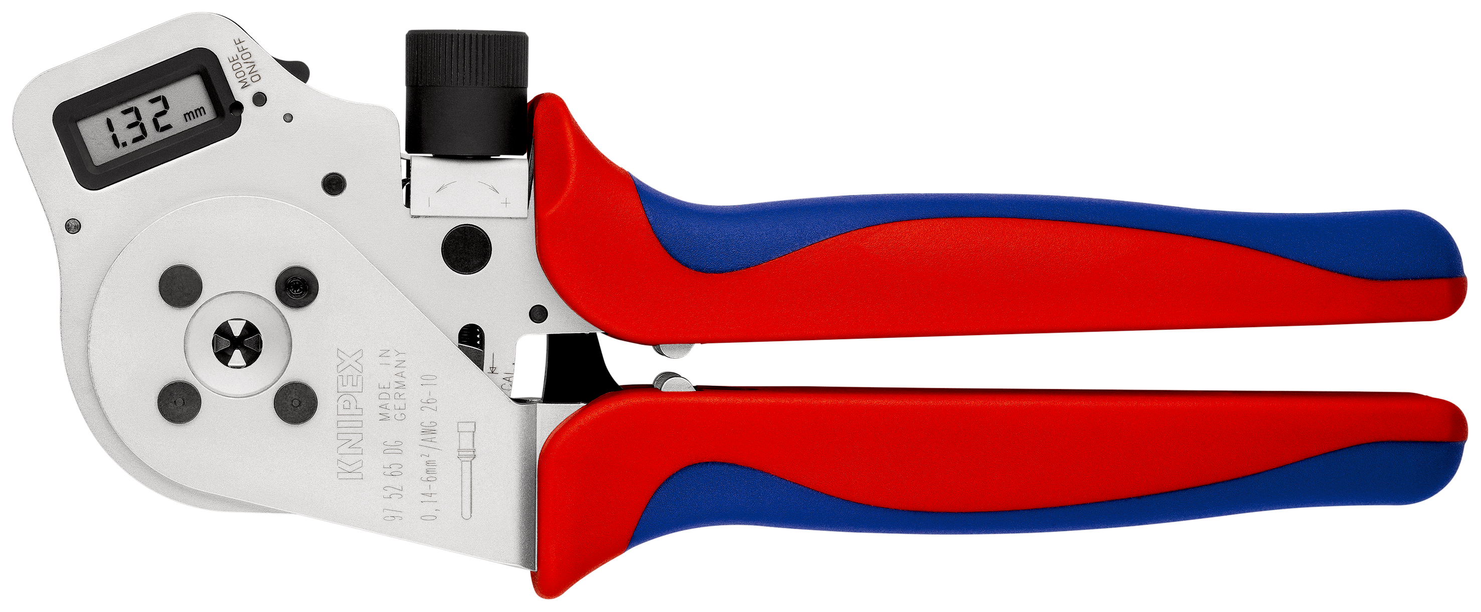 Four-Mandrel Crimping Pliers for turned contacts  