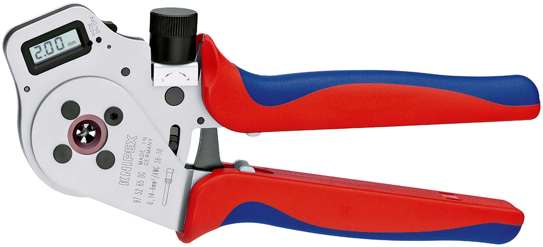Four-Mandrel Crimping Pliers for turned contacts  