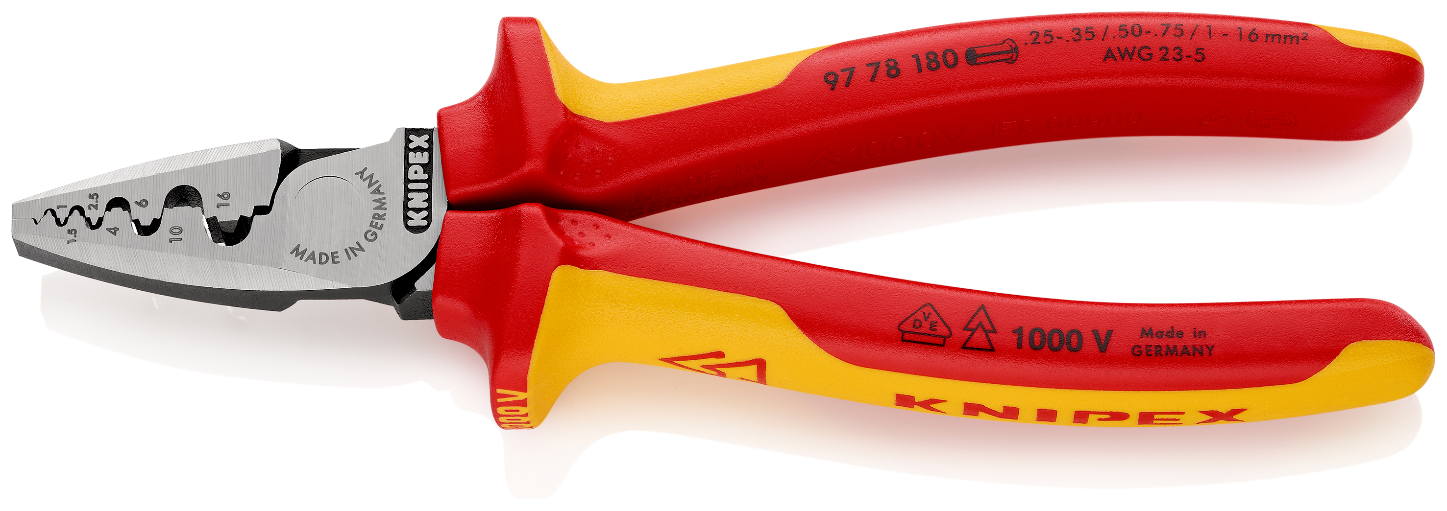 Crimping Pliers for wire ferrules  